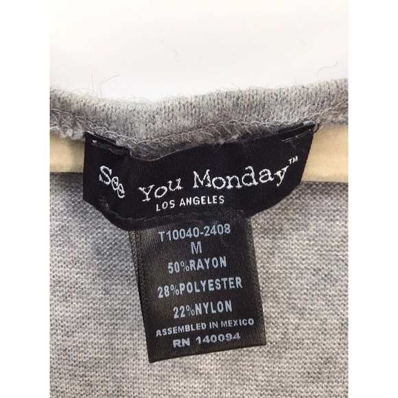 See You Monday Duster Cardigan Open Front Deep Side Vents - Picture 11 of 12